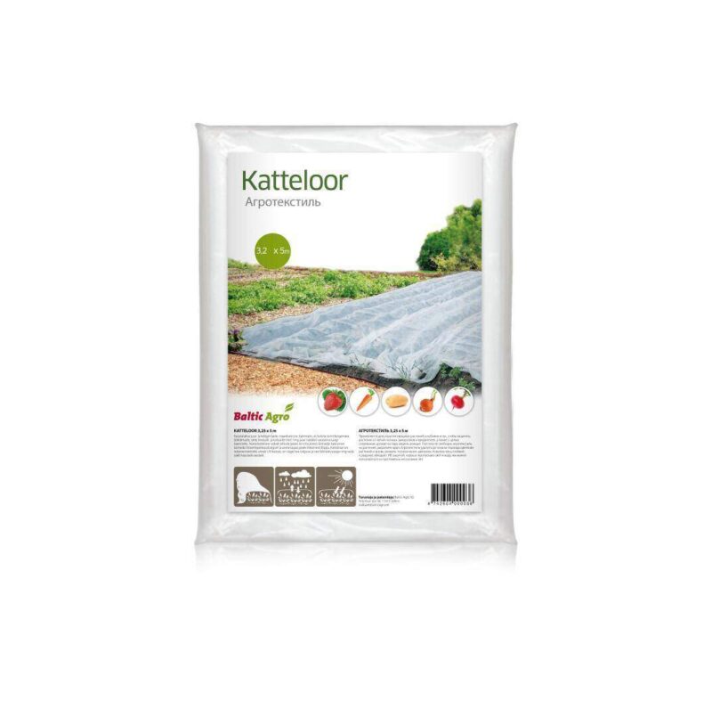 Katteloor agrotekstiil 12x6m Baltik Agro, sobib aianduseks, kaitseb taimi ja vilju, suurus 12x6 meetrit, kvaliteetne materjal.