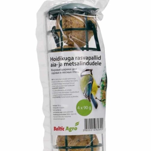 Hoidikuga rasvapallid lindudele 4x90g