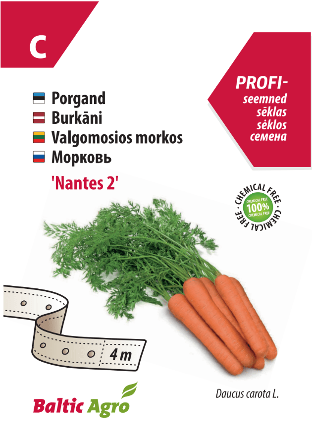 Carrot 'Nantes 2' on seed tape