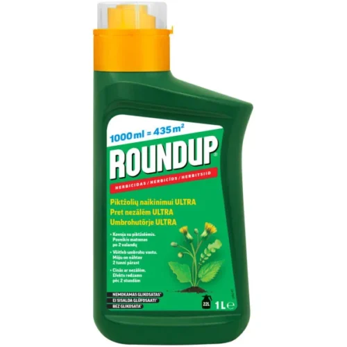 Rikkakasvien torjuntaan Roundup Ultra 1 l